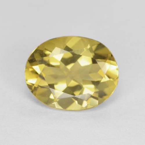 Béryl Jaune Dijon naturelle Coupe ovale, 2.33 ct, VVS