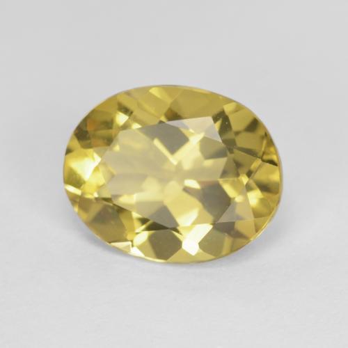 Béryl Jaune Dijon naturelle Coupe ovale, 2.33 ct, VVS