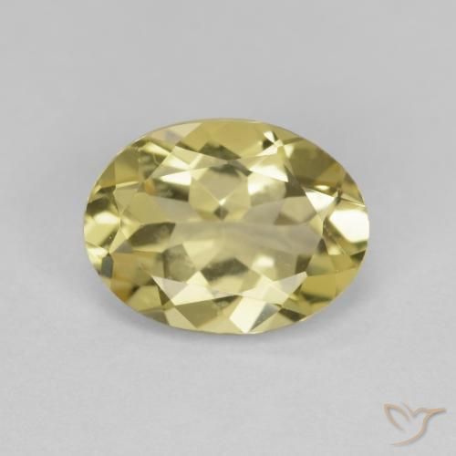 1.58ct Naturel Jaune moyen Béryl, ovale, VS