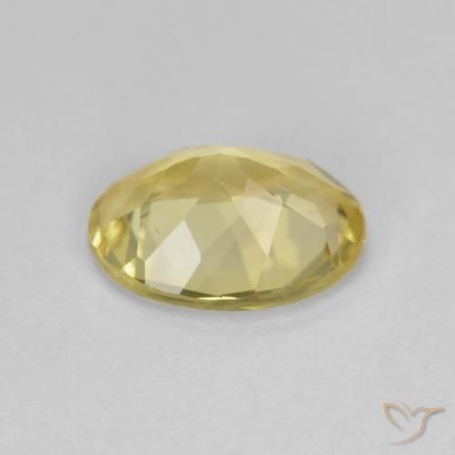 Béryl Jaune moyen naturelle ovale, 1.58 ct, VS