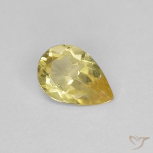 Béryl Jaune Dijon naturelle En forme de poire, 0.49 ct, VS