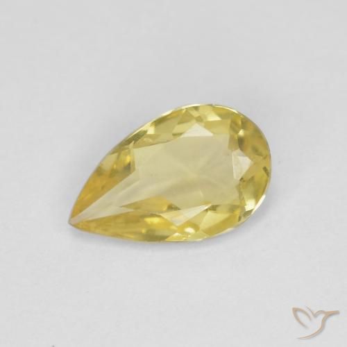 0.59ct Naturel Jaune miel léger Béryl, En forme de poire, VS