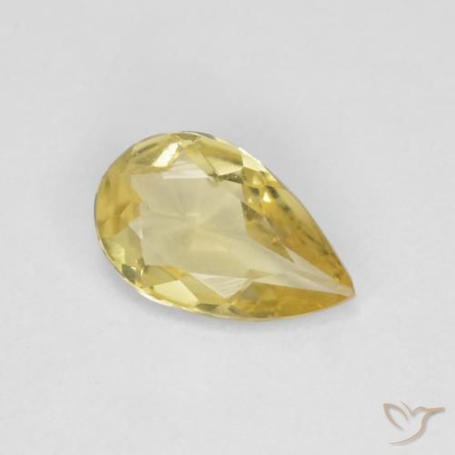 Béryl Jaune miel léger naturelle En forme de poire, 0.59 ct, VS