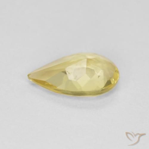Béryl Jaune miel léger naturelle En forme de poire, 0.59 ct, VS