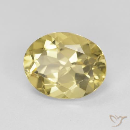 Béryl Jaune chaud naturelle ovale, 2.56 ct, VS