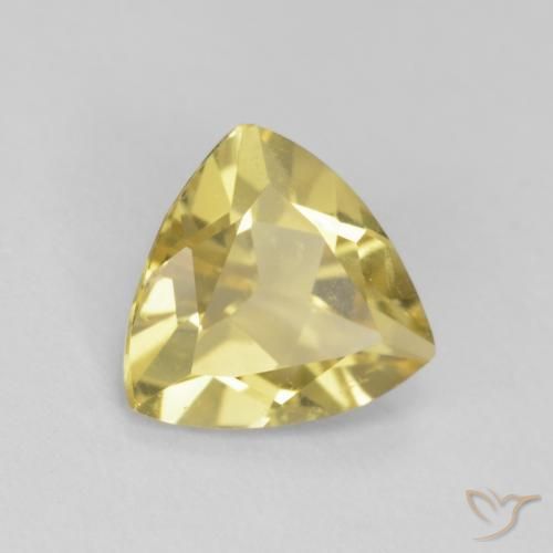 Béryl Jaune Dijon naturelle Trillion, 0.96 ct, VS