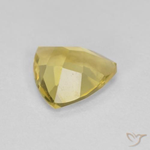 Béryl Jaune Dijon naturelle Trillion, 0.96 ct, VS