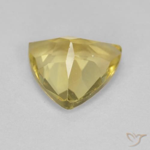 Béryl Jaune clair naturelle Trillion, 1.36 ct, VS