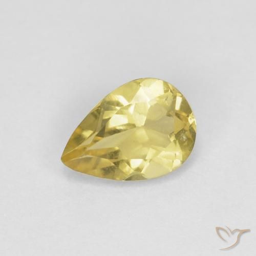 Béryl Jaune pâle naturelle En forme de poire, 0.62 ct, VS