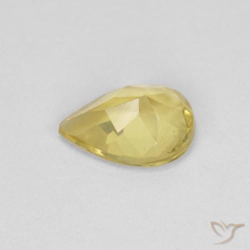 Béryl Jaune pâle naturelle En forme de poire, 0.62 ct, VS