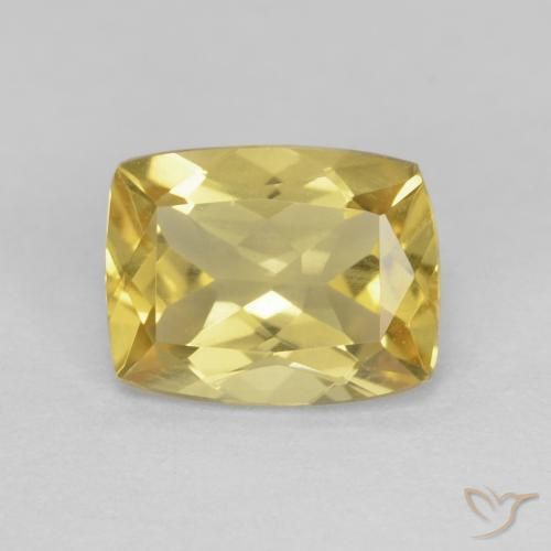 1.42ct Naturel Jaune miel léger Béryl, Coussin, VS