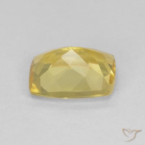 Béryl Jaune miel léger naturelle Coussin, 1.42 ct, VS