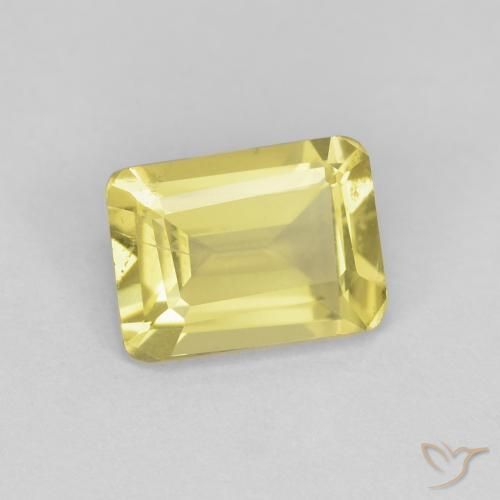 Béryl Jaune miel très clair naturelle Octogone / coupe Émeraude, 0.94 ct, VS