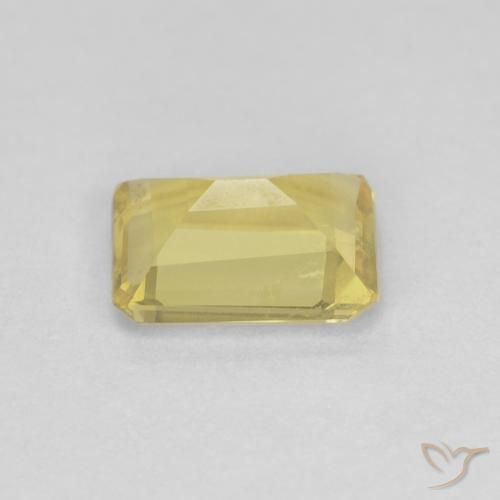Béryl Jaune miel très clair naturelle Octogone / coupe Émeraude, 0.94 ct, VS