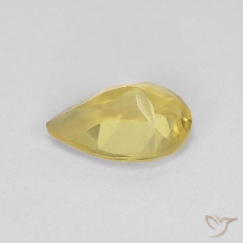 Béryl Jaune clair naturelle En forme de poire, 0.85 ct, VS