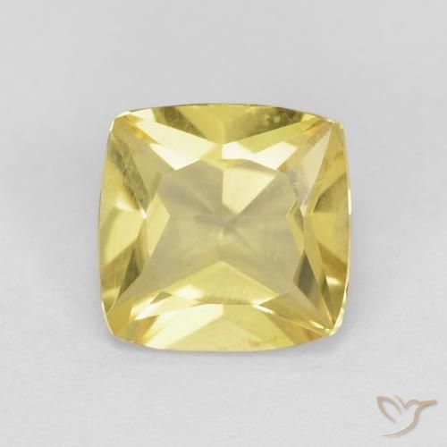0.91ct Naturel Jaune terreux Béryl, Coussin, VS