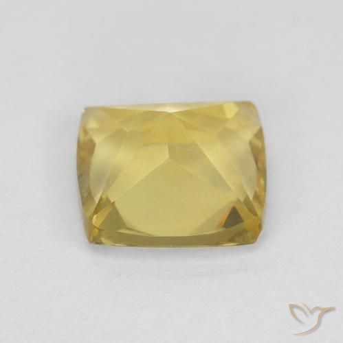 Béryl Jaune terreux naturelle Coussin, 0.91 ct, VS