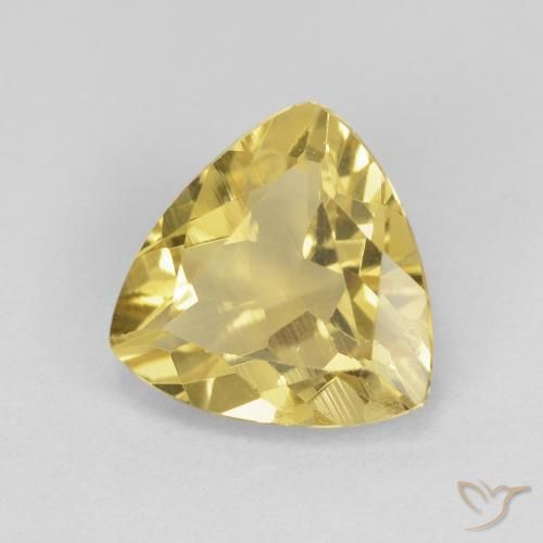 Béryl Jaune clair naturelle Trillion, 2.17 ct, VS
