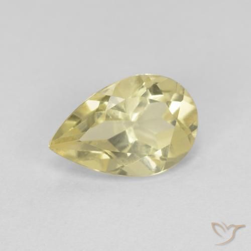 0.84ct Naturel Jaune moyen-léger Béryl, En forme de poire, VS