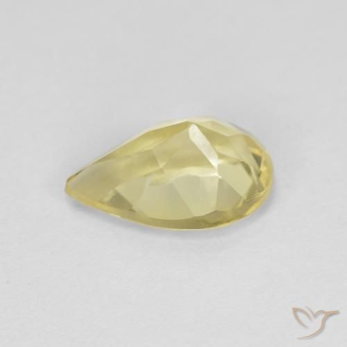 Béryl Jaune moyen-léger naturelle En forme de poire, 0.84 ct, VS