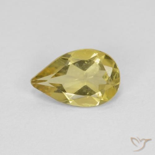 0.62ct Naturel Jaune clair Béryl, En forme de poire, VS