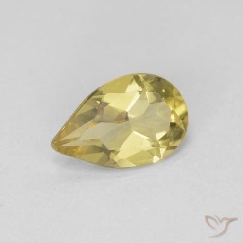 Béryl Jaune clair naturelle En forme de poire, 0.62 ct, VS