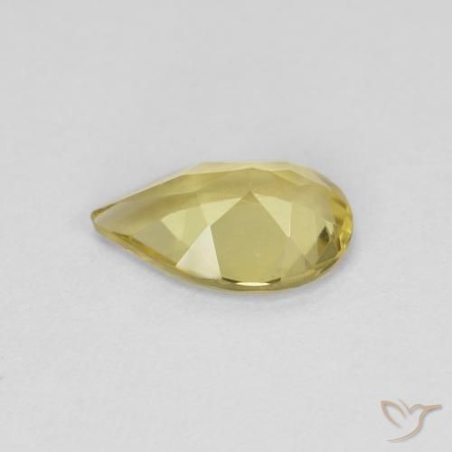 Béryl Jaune clair naturelle En forme de poire, 0.62 ct, VS