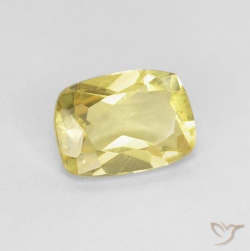 Béryl jaune naturelle coupe coussin, 0,75 ct, VS