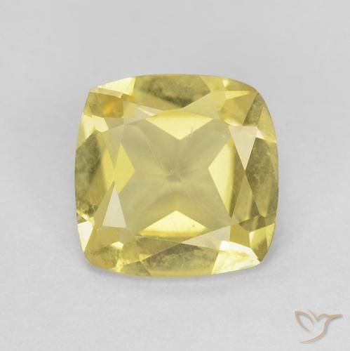 0.65ct Naturel Jaune clair Béryl, Coussin, VS