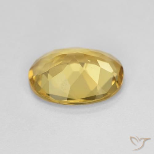 Béryl Jaune solidage naturelle ovale, 2.06 ct, VS