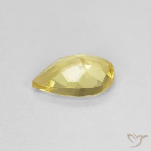 Béryl Jaune miel léger naturelle En forme de poire, 0.50 ct, VS