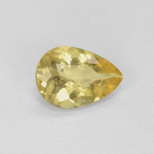 Béryl Jaune miel léger naturelle En forme de poire, 0.32 ct, VS