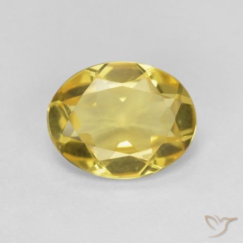 1.55ct Naturel Jaune moyen Béryl, ovale, VS
