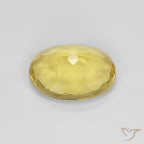 Béryl Jaune moyen naturelle ovale, 1.55 ct, VS