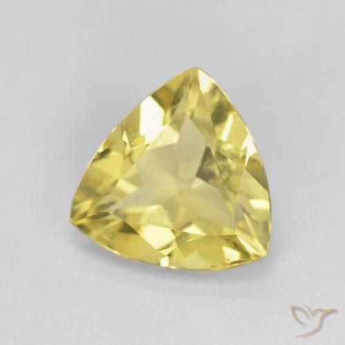 Béryl Bourdon jaune naturelle Trillion, 1.46 ct, VS