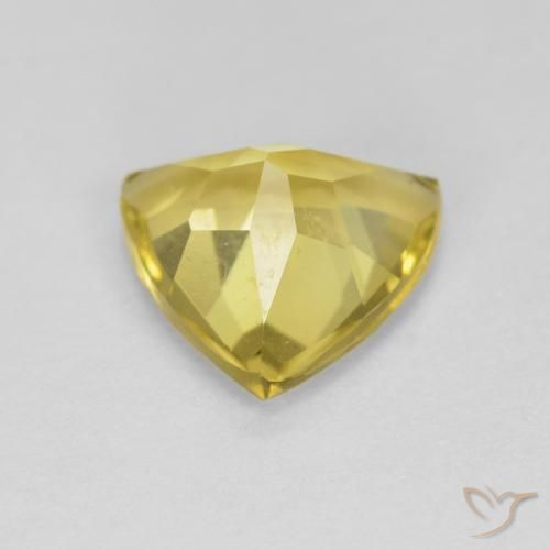 Béryl Bourdon jaune naturelle Trillion, 1.46 ct, VS