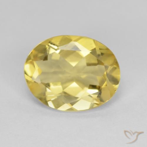 Béryl Jaune chaud naturelle ovale, 2.84 ct, VVS-VS
