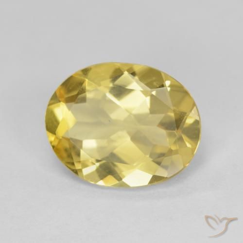 Béryl Jaune chaud naturelle ovale, 2.84 ct, VVS-VS