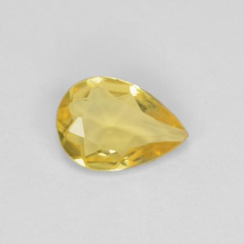 Béryl jaune doré léger naturelle en forme de poire, 0,53 ct, VVS-VS
