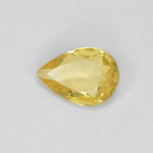 Béryl jaune doré léger naturelle en forme de poire, 0,53 ct, VVS-VS