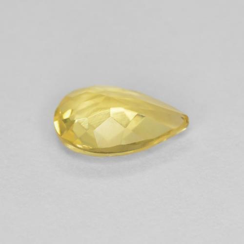 Béryl jaune doré léger naturelle en forme de poire, 0,53 ct, VVS-VS
