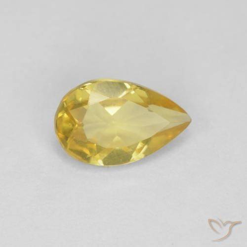 0.78ct Naturel Jaune doré léger Béryl, En forme de poire, VVS-VS