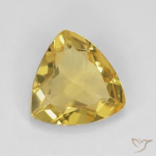 Béryl Jaune moyen naturelle Trillion, 1.83 ct, VVS-VS