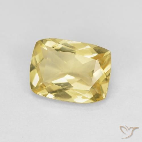 1.31ct Naturel Jaune chaud Béryl, Coussin, VVS-VS