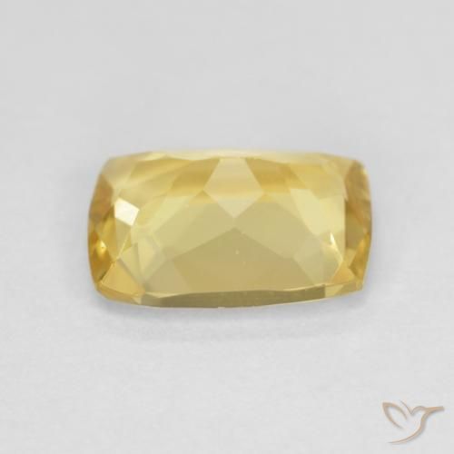 Béryl Jaune chaud naturelle Coussin, 1.31 ct, VVS-VS