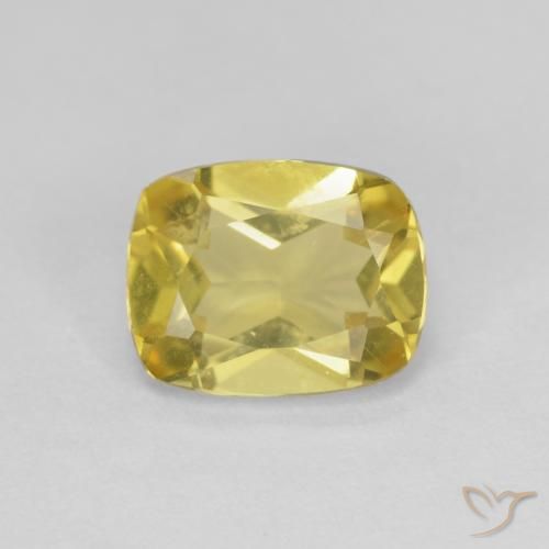 1.33ct Naturel Jaune miel léger Béryl, Coussin, VVS-VS