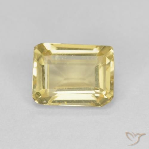 Béryl Jaune Dijon très clair naturelle Octogone / coupe Émeraude, 1.05 ct, VVS-VS