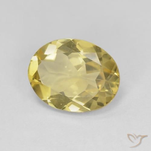 Béryl Jaune doré léger naturelle ovale, 2.69 ct, VVS