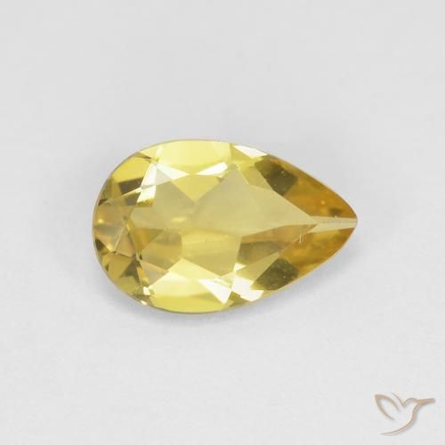 Béryl Jaune clair naturelle En forme de poire, 1.02 ct, VVS