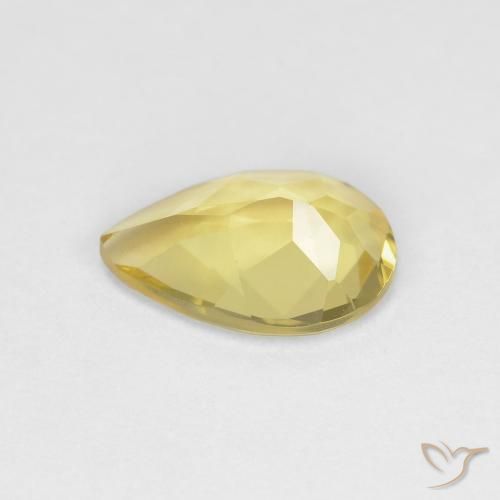 Béryl Jaune clair naturelle En forme de poire, 1.02 ct, VVS